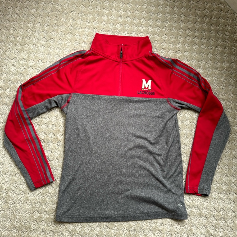 Boys Youth M Maryland Lacrosse Long Sleeve Quarter Zip